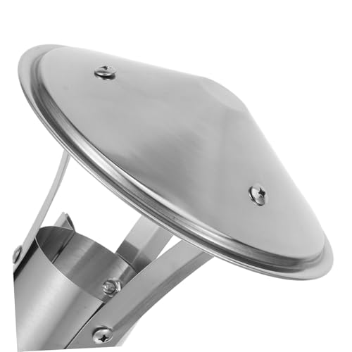 UPKOCH Edelstahl Schornsteinhaube Regenschutz Dachkappe Schornsteinabdeckung mit Schirmform für Effiziente Luftzirkulation und Wetterfesten Außeneinsatz Einfache Installation für Haus von UPKOCH