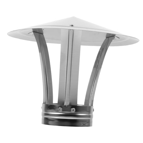 UPKOCH Edelstahl Schornsteinkappe Regenhaube Robust Kegelspitzes Dach Entlüftungsabdeckung Wetterfest Rohrdurchmesser Schutz vor Regen für Hausrauchrohre von UPKOCH