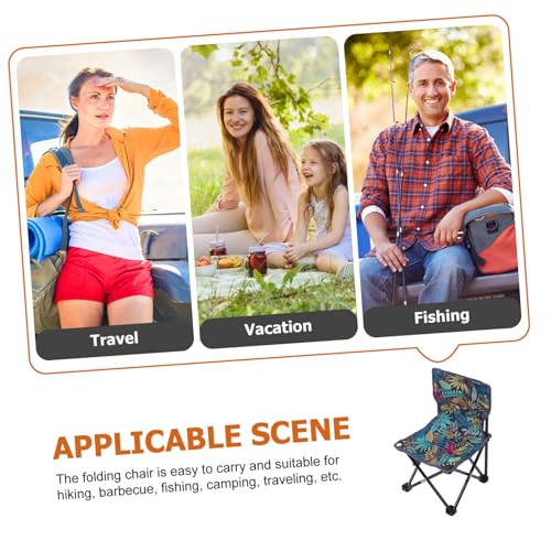 UPKOCH Faltbarer Outdoor Campingstuhl Leicht Klappbar Klein Tragbar Ergonomisch Angelstuhl Multifunktional Robust Für Garten Strand Picknick von UPKOCH