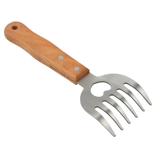 UPKOCH Fleischkrallen mit Langem Holzgriff Hitzebeständige Bbq Meat Claws zum Zerkleinern von Fleisch mit Flaschenöffner für Grillen Camping und Picknick von UPKOCH