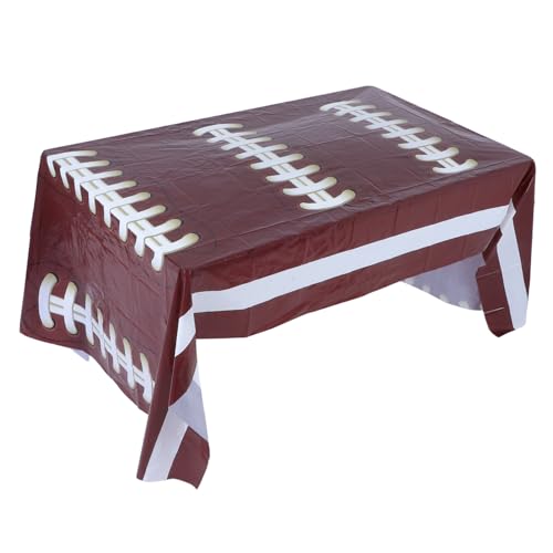 UPKOCH Game Day Football Rugby Tischdecke wasserdichte Einweg -Tisch -Cover Für Geburtstagsfeier Babypartys Sport Themen Events Party Tischdekorationen 137x274cm von UPKOCH
