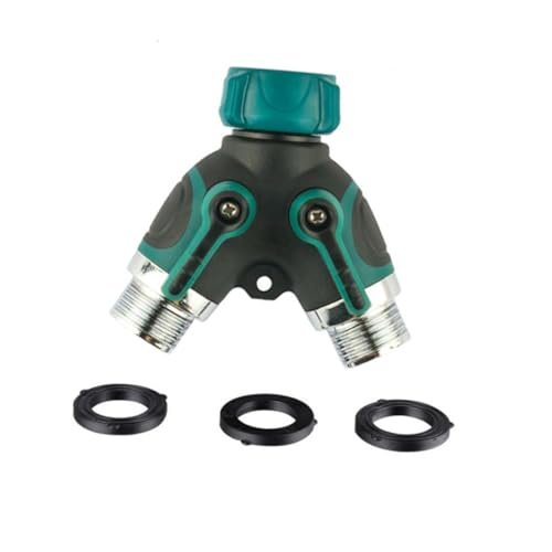 UPKOCH Gartenschlauch Verteiler Y Form Abs Schlauchverbinder mit Absperrventilen US Standard Gewinde Wasserdurchflusskontrolle für Garten und Innenbereich von UPKOCH