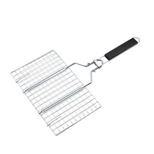 UPKOCH Grillkorb BBQ Korb mit Holzgriff Klappbar Non Stick Grillnetz für Fisch Gemüse Outdoor Grillzubehör Langlebig Leicht zu Reinigen für Gasgrill und Backofen von UPKOCH