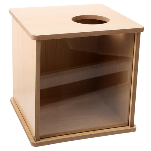 UPKOCH Hamster Grabbox aus Holz und mit Transparentem Sichtfenster Spiel und Sandbad Container für Hamster und Kleintiere Fördert Buddeln und Beobachtung von UPKOCH
