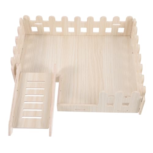 UPKOCH Hamster Holzplattform Hamsterkäfig Kletterplattform aus Massivem Holz für Zwerghamster Meerschweinchen Igel Kleintier Spielbrett DIY Käfigzubehör von UPKOCH