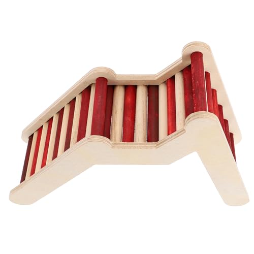 UPKOCH Hamster Kletterleiter aus Hochwertigem Holz Natürliches Langlebiges Mehrzweckspielzeug für Kleintierkäfige Platzsparend Pflegeleicht Geeignet für Hamster und Meerschweinchen von UPKOCH