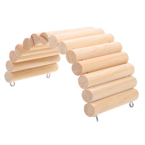 UPKOCH Hamster Kletterleiter aus Holz Biegsame und Widerstandsfähige Hängematte für Käfig Breitere Leiter für Zwerghamster Rennmäuse und Kleine Nager Platzsparendes Haustierspielzeug von UPKOCH
