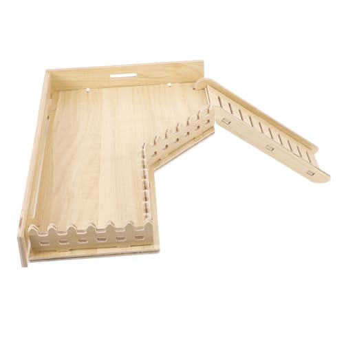 UPKOCH Hamster Kletterleiter aus Massivem Holz mit Stabiler Plattform und Verschleißfest Vielseitiges Kleintier für Hamster Rennmäuse und Zwerghamster im Käfig von UPKOCH