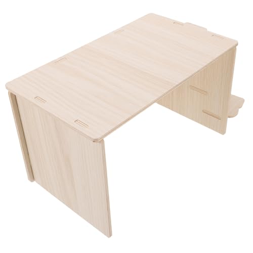 UPKOCH Hamsterhaus aus Massivem Holz mit Leiter Stabiles Versteck für Kleintiere Meerschweinchen und Hamster Robustes Holzspielzeug und Rückzugsort zur Beschäftigung und Entspannung von UPKOCH