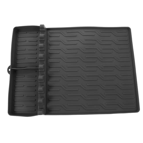 UPKOCH Hitzebeständige Grillmatte mit Ölablauf und Rutschfester Unterseite BBQ Grillwerkzeug Ablage für Outdoor Camping Praktischer Schutz für Grillseiten von UPKOCH