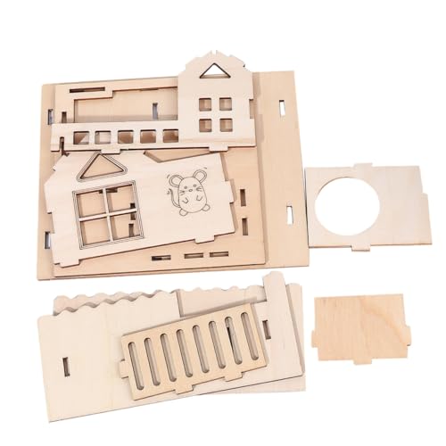 UPKOCH Holz Hamsterhaus Doppelstock mit Leiter Natürliche Haustier Villa aus Massivem Holz Geruchsfrei Robust Kauspielzeug Geeignet DIY Bemalbar für Kleine Hamster und Mäuse UPKOCH Holz Hamsterhaus Doppelstock mit Leiter Natürliche Haustier Villa aus Massivem Holz Geruchsfrei Robust Kauspielzeug Geeignet DIY Bemalbar für Kleine Hamster und Mäuse von UPKOCH