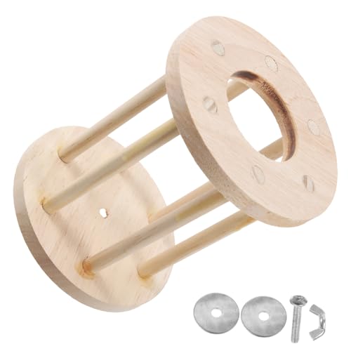 UPKOCH Holzgras Rack mit Zaun Design Langlebiger Nager futterhalter für Kaninchen Meerschweinchen Zwerghamster Verstellbarer Käfighalter für Langsames Fressen Sicher und Stabil von UPKOCH