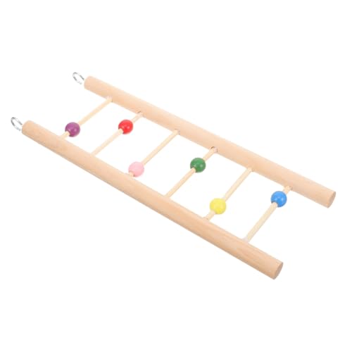 UPKOCH Holzleiter Vogelkäfig Kletterspielzeug Stufig Budgie Parakeet Kletterleiter für Wellensittiche Nymphensittiche Haustiertraining von UPKOCH
