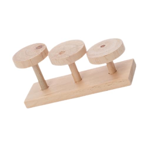 UPKOCH Holzleiter für Papageien und Hamster Natürliches Kletterspielzeug aus Sicherem Holz Flexible Vogelspielplatz Plattform Fördert Bewegung und Zahnpflege Geeignet für Wellensittiche von UPKOCH