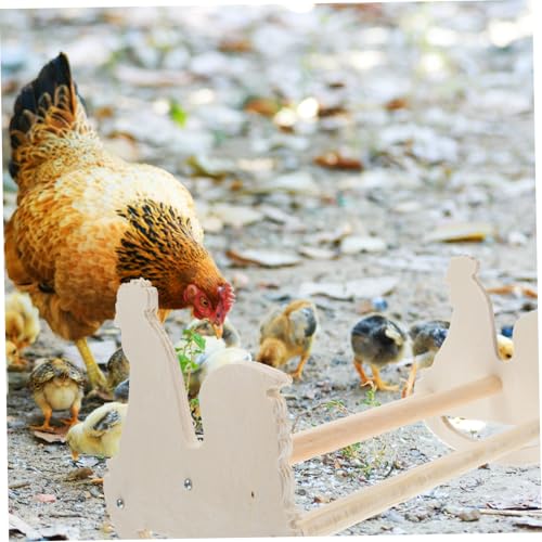 UPKOCH Hühnerstand Holz mit Stabiler Basis Kippsichere Sitzstange für Hennen und Küken Kreatives Vogelspielzeug Langlebig und Sicher für Papageien und Kleine Haustiere von UPKOCH
