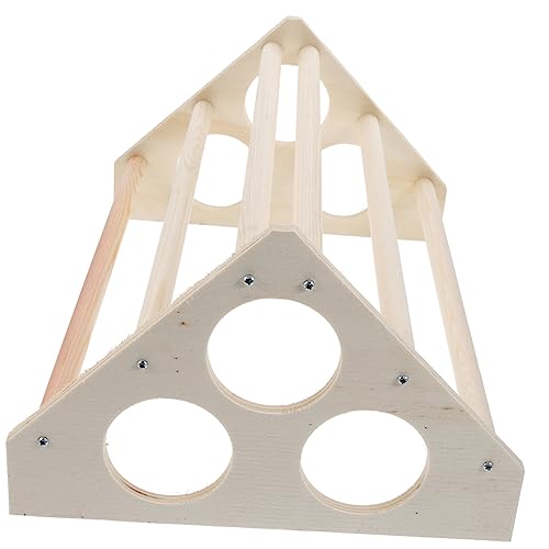 UPKOCH Hühnerstange aus Holz mit Rundlöchern Stabiler Sitz und Trainingsständer für Hühner Küken und Kleine Geflügelarten Vielseitig als Sitzleiter und Vogelspielzeug Geeignet von UPKOCH