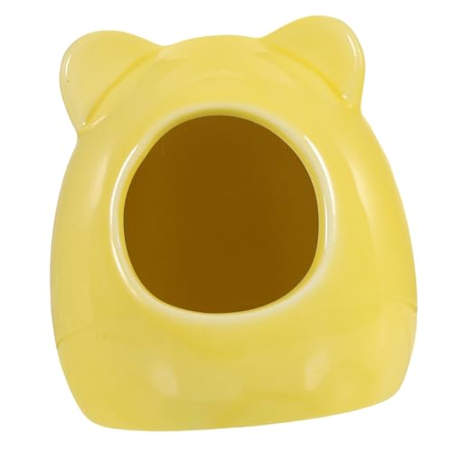 UPKOCH Keramik Hamster Versteck Kleines Versteck für Zwerghamster und Kleintiere mit Schlafnest Dekoratives Langlebiges Haustierhaus in Gelb für Sicheres Schlafen UPKOCH Keramik Hamster Versteck Kleines Versteck für Zwerghamster und Kleintiere mit Schlafnest Dekoratives Langlebiges Haustierhaus in Gelb für Sicheres Schlafen von UPKOCH