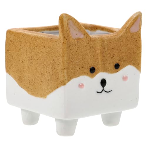 UPKOCH Keramik Sukkulenten Pflanzgefäße Corgi Hundeform Kaktus Töpfe Behälter Kleine Pflanze Blumentopf Home Tischdekoration von UPKOCH