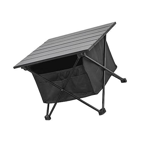 UPKOCH Klapptisch Klappbarer Campingtisch Essen Schwimmbad Picknicktisch Tablett loungetische Portable Table tragbarer Schreibtisch Camping-Aufbewahrungstasche Aluminiumlegierung Black von UPKOCH