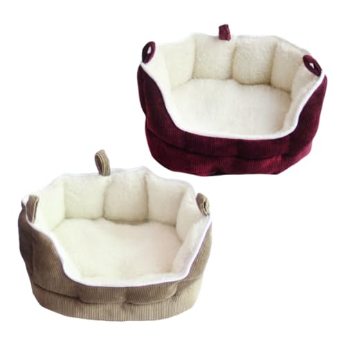 UPKOCH Kleines Haustier Schlafsofa Hängematte für Frettchen Meerschweinchen Hamster Squirrel Kuschelbett Versteck Haus Kaffee Farbe von UPKOCH