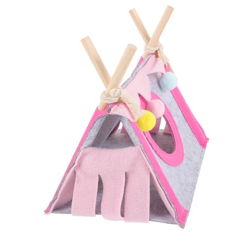 UPKOCH Kleintier Versteck Zelt Warmes Meerschweinchen Bett Winter Hamster Nest Kuschelnest für Hamster Chinchilla Igel Geeignet Rosa von UPKOCH