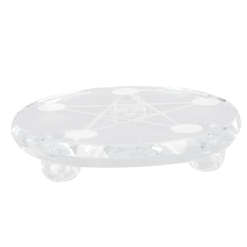 UPKOCH Kristallarraykugelhalterung Showcase Produkt Basis anzeigen Achatbasis transparenter Achatsockel Desktop-Kristallbasis Löschen Sie Anzeigeständer Edelstein-Kugelständer Glas Weiß von UPKOCH