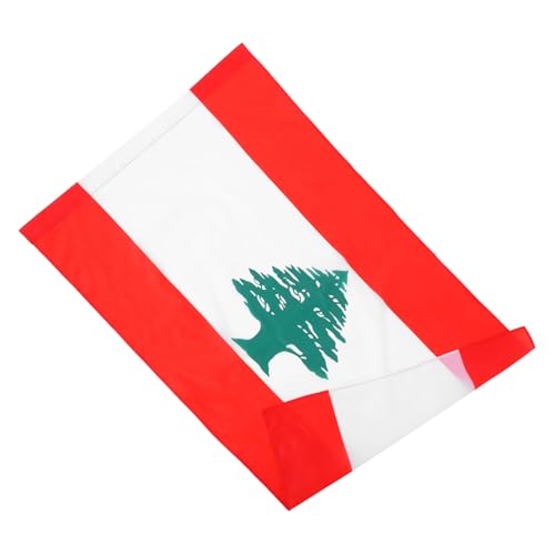 UPKOCH Lebanese National Flag Polyester Banner Outdoor Deko Anbringen Am Fahnenmast für Garten Zuhause Patriotische Feiern und Ausstellungen von UPKOCH