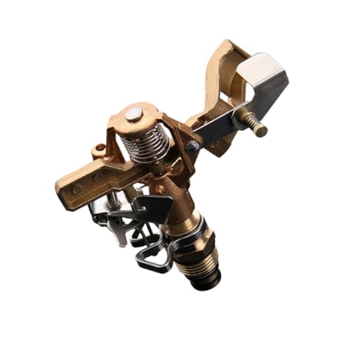 UPKOCH Metall Automatischer Drehbarer Sprinkler Sprühregner mit Einstellbarer Reichweite Langlebiger Metallkopf für Gartenbewässerung von Rasenflächen Bäumen und Sträuchern von UPKOCH