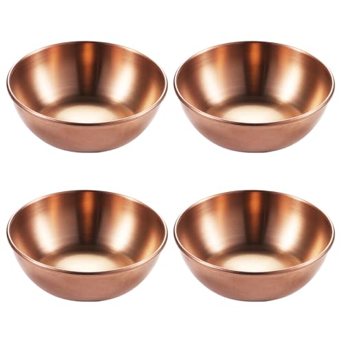 UPKOCH Mini Dipschalen Metall Edelstahl Schälchen Runde Servierschalen Saucenschälchen Gewürzschale Snack Schälchen Obstbehälter für Sojasauce Dip Roségold 4 Stück UPKOCH Mini Dipschalen Metall Edelstahl Schälchen Runde Servierschalen Saucenschälchen Gewürzschale Snack Schälchen Obstbehälter für Sojasauce Dip Roségold 4 Stück von UPKOCH