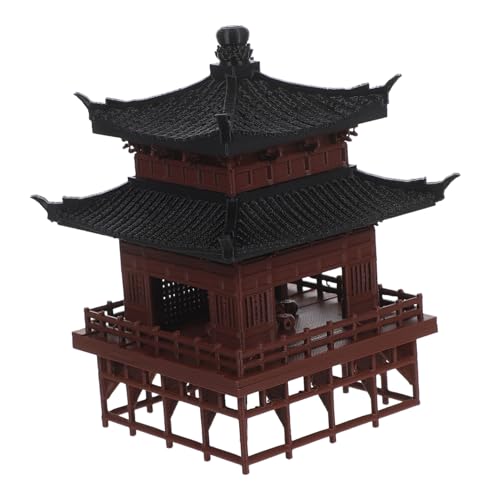 UPKOCH Miniatur Pavillon Modell aus Stabilem Kunststoff Chinesische Architektur Figur Vielseitige Dekoration für Aquarium Bonsai und Terrarium Platzsparend Detaillierte Handwerkskunst von UPKOCH