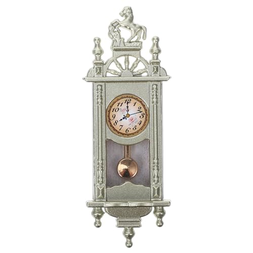 UPKOCH Mini Pendeluhren Ornament Für Puppenhaus Retro Modell Mit Elegantem Design Dekoration Für Miniaturszenen Und Realistische Wohnräume von UPKOCH