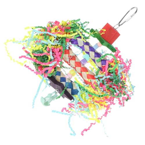 UPKOCH Natürlicher Holz Kauspielzeug für Papageien Hängendes Schadstofffreies Vogelfutterspielzeug für Wellensittiche Nymphensittiche und Kleine Vögel Spielerisches von UPKOCH