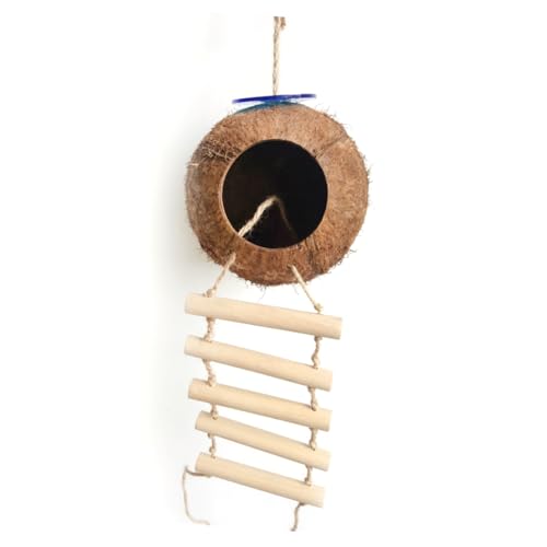 UPKOCH Natürlicher Kokosnuss Vogelhaus Nistplatz mit Leiter für Wellensittiche und Kleine Vögel Sicheres Versteck aus Kokosnussschale Geeignet für Käfig und Kleine Zufällige Farbe UPKOCH Natürlicher Kokosnuss Vogelhaus Nistplatz mit Leiter für Wellensittiche und Kleine Vögel Sicheres Versteck aus Kokosnussschale Geeignet für Käfig und Kleine Zufällige Farbe von UPKOCH