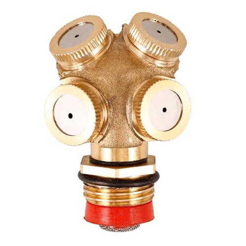 UPKOCH Niederdruck Zerstäubungsdüse Kupferanschluss Misting Sprühdüse für Gartenbewässerung Drehbar Sprinklerkopf mit Breiter Abdeckung und Wassersparender Bewässerung von UPKOCH