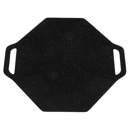 UPKOCH Nonstick Edelstahl Grillpfanne Outdoor Camping Bbq Pfanne mit Praktischem Design Große Grillplatte für Fleisch Gemüse Langlebig und Leicht zu Reinigen für Haushalt und Restaurant von UPKOCH