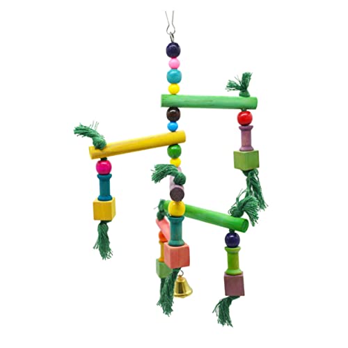 UPKOCH Papageien Kletterschaukel aus Naturholz Lustiges Vogelspielzeug mit Leiter und Drehmechanismus Fördert Bewegung und Spielspaß für Wellensittiche Nymphensittiche Zufällige Farbe UPKOCH Papageien Kletterschaukel aus Naturholz Lustiges Vogelspielzeug mit Leiter und Drehmechanismus Fördert Bewegung und Spielspaß für Wellensittiche Nymphensittiche Zufällige Farbe von UPKOCH