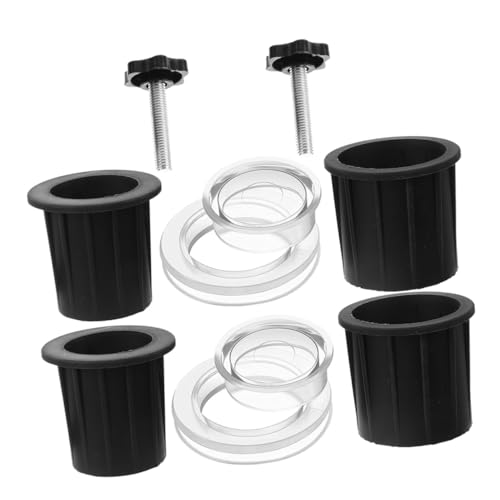 UPKOCH Patio Sonnenschirm Lochring Stecker Ersatzteil Teilig Transparent und Schwarz Stabiler Schirmhalter für Gartentisch Einfache Befestigung Schützt Tisch vor Kratzern und Dellen von UPKOCH