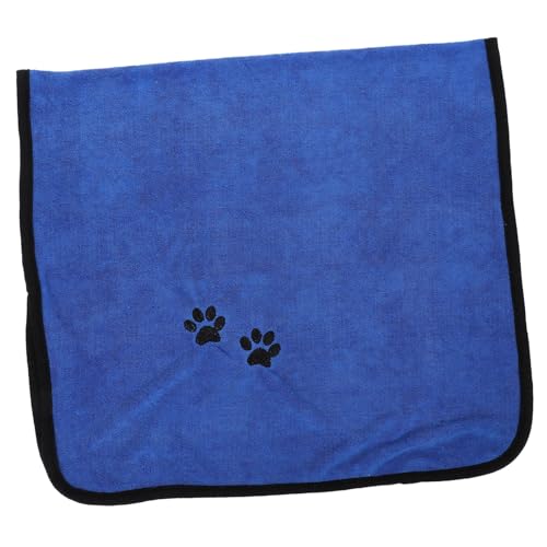 UPKOCH Pet Handtuch für Hunde Schnelltrocknendes Mikrofaser Badetuch mit Ultra Absorbierendem Material für Schnelle und Pflege von Haustieren Blau von UPKOCH