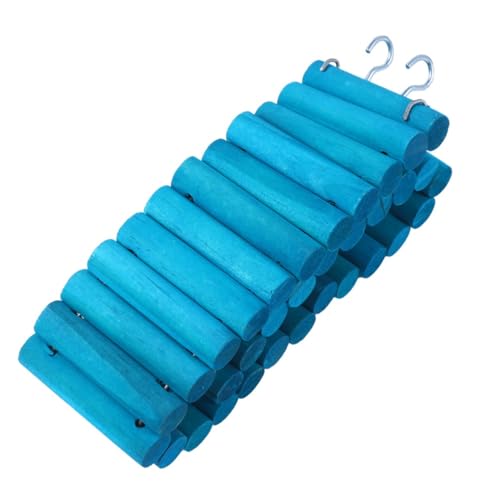 UPKOCH Pet Wooden Ladder für Kleintiere Kletterleiter aus Naturholz mit Schaukel Funktion Hängende Plattform für Hamster Eichhörnchen Papageien Fördert Balance und Bewegung von UPKOCH