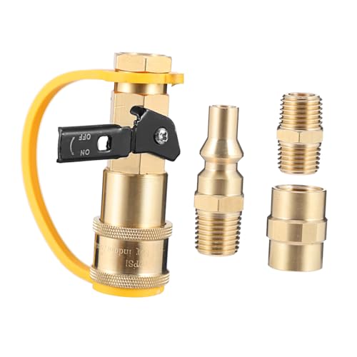 UPKOCH Propangas Schnellkupplungs Adapter Messing Schlauchkupplung Korrosionsbeständig Dicht Rv Wohnwagen Boot Gasgrill Zubehör von UPKOCH