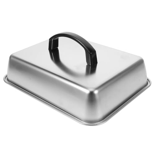 UPKOCH Rechteckiger Grilldeckel Basting Cover Hitzebeständig Robust für BBQ und Grillen Verhindert Fettspritzer Vielseitig für Pfannen und Grillplatten von UPKOCH