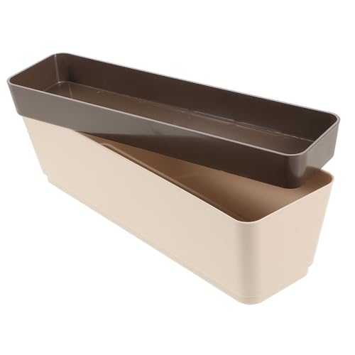 UPKOCH Rechteckiger Kunststoff sukkulenten pflanzer mit Ablauftablett Leichter Langlebiger Pflanzkasten für Schmale Fensterbänke Balkon und Büro Atmungsaktiv mit Drainagelöchern gegen UPKOCH Rechteckiger Kunststoff sukkulenten pflanzer mit Ablauftablett Leichter Langlebiger Pflanzkasten für Schmale Fensterbänke Balkon und Büro Atmungsaktiv mit Drainagelöchern gegen von UPKOCH