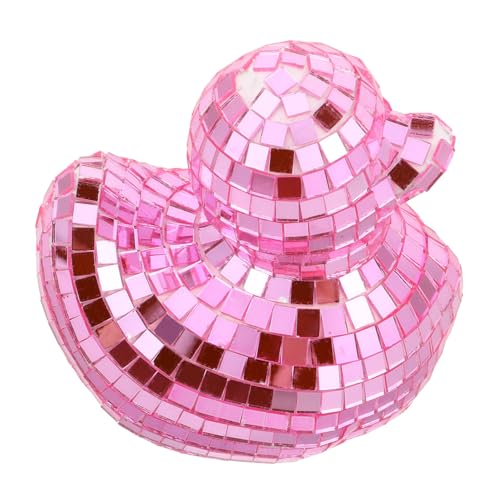 UPKOCH Reflektierende Disco Ente aus Glas Kreative Tischdekoration mit Spiegeloberfläche Stilvolles Ornament für Party Wohnzimmer Kinderzimmer Einzigartiges für Zuhause von UPKOCH