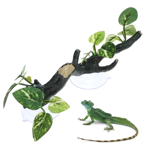 UPKOCH Resin Reptilienzweig Terrarium Deko Naturnahe Kletteräste für Bartagamen Schlangen und Echsen Terrarienpflanzen Zubehör Langlebig und Einfach zu Platzieren von UPKOCH