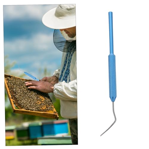 UPKOCH Rostfreie Edelstahl Bienenpfropfnadel Imkereizubehör Bienenzucht Werkzeug mit Rutschfestem Griff Langlebig und Einfach zu Handhaben für Bienenkasten Insekten Transfer von UPKOCH