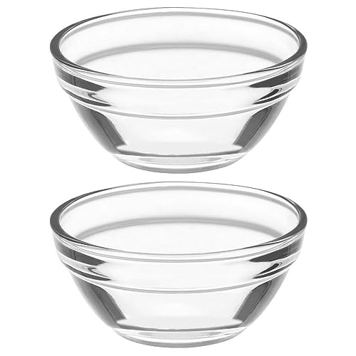 UPKOCH Schalen 2 Stück Kleine Glasschüsseln Für Die Zubereitung Von Mahlzeiten Dessertschüsseln Kleine Schüsseln Für Die Zubereitung Von Dips Nüssen Süßigkeiten 7 5 X 7 5 Cm. 5X3. 5Cm von UPKOCH