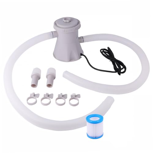 UPKOCH Schwimmbad Wasserfilterpumpe GPH Kunststoff Umwälzpumpe mit Us Stecker Tragbar für Familienpools Einfach zu Bedienen zur Poolreinigung von UPKOCH