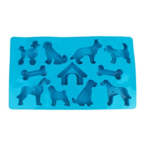 UPKOCH Silikon Backform Hund Form Diy Silikon Fondant Schokoladenformen Eisgelee Seifenwürfelschalen (Zufällige Farbe) von UPKOCH