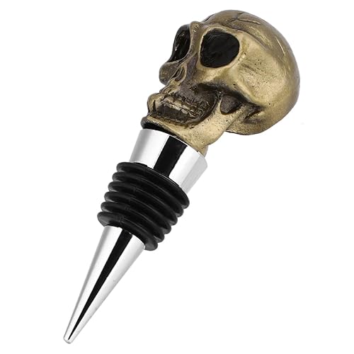 UPKOCH Skull Weinverschluss Aus Zinklegierung - Flaschenverschluss FüR Halloween Partys Und Maskeraden - Geruchsneutral Und Unisex Design 10.5X4X4Cm von UPKOCH