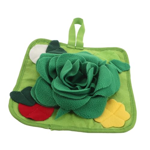 UPKOCH Slow Feeder Matte für Kleintiere Waschbare Slow Feeder Matte aus Polar-Fleece Interaktives Futterspielzeug für Kaninchen Hamster Meerschweinchen Geistige Stimulation Grün von UPKOCH